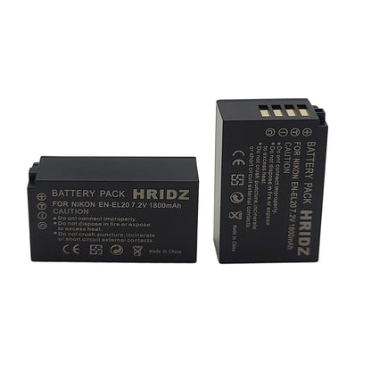 Hridz EN-EL20 Battery for Nikon EN-EL20 EL20A J1 J2 J3 S1 V3 A AW1 EL20A