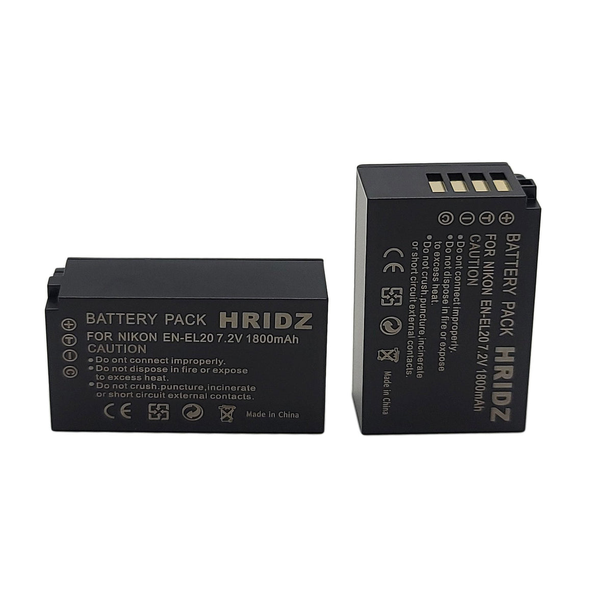 Hridz EN-EL20 Replacement Battery for Nikon 1 J1/J2/J3/S1/V3 & Coolpix A