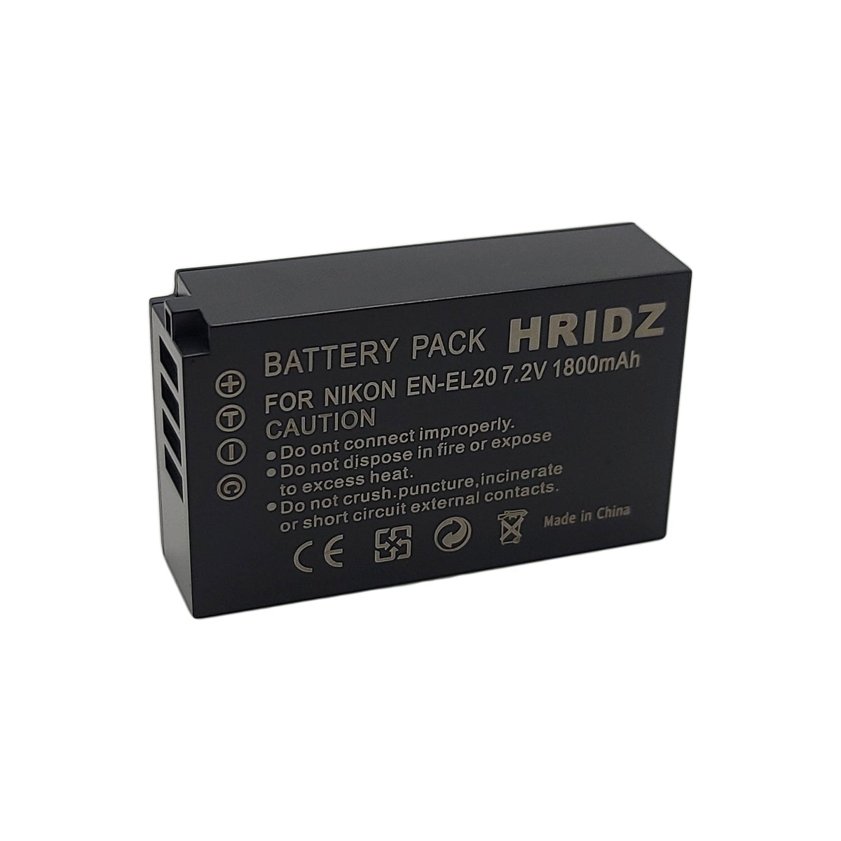 Hridz EN-EL20 Replacement Battery for Nikon 1 J1/J2/J3/S1/V3 & Coolpix A