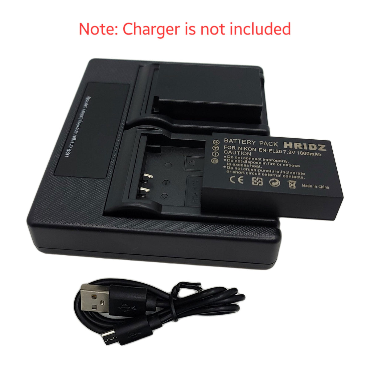 Hridz EN-EL20 Replacement Battery for Nikon 1 J1/J2/J3/S1/V3 & Coolpix A
