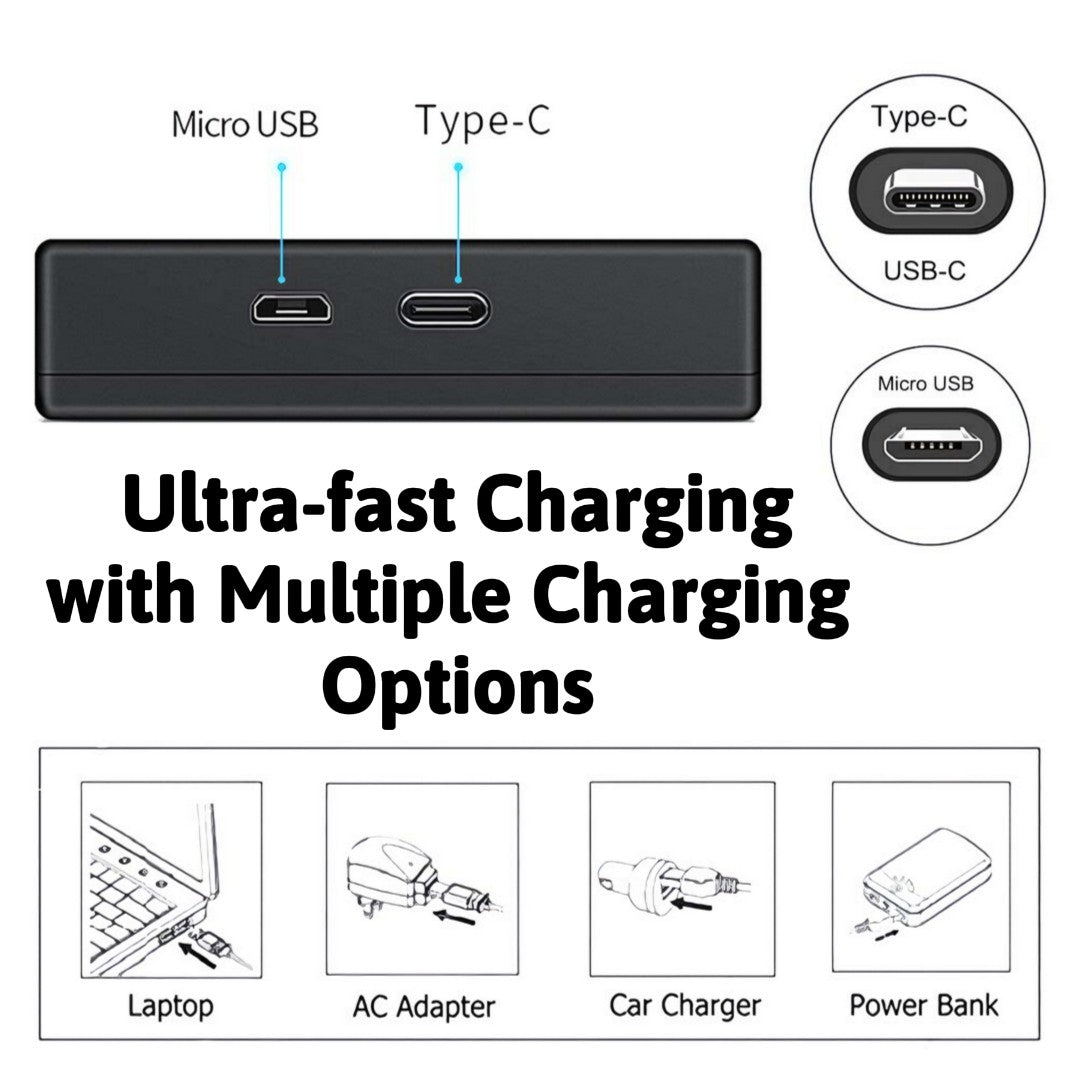 Hridz EN-EL3e Dual Battery Charger for Nikon D50/D70/D80/D90/D100/D200/D300/D700