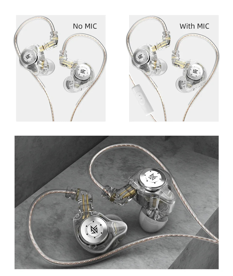 Hridz Edx Pro In ear monitors Wired Earphones No-Mic IEM HIFI Stereo Bass Music Earbuds IEM
