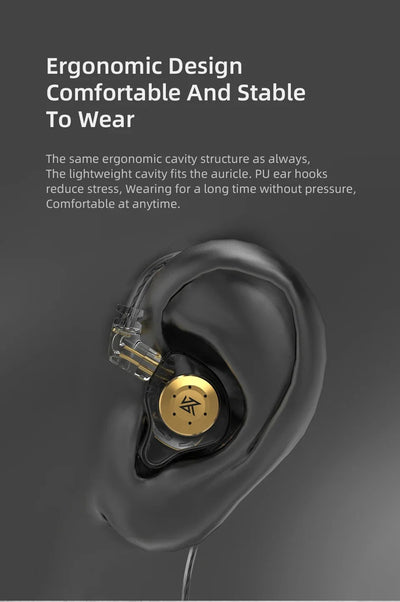 Hridz Edx Pro In ear monitors Wired Earphones No-Mic IEM HIFI Stereo Bass Music Earbuds IEM