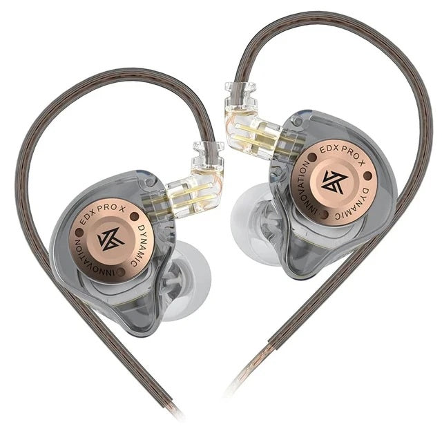 Hridz Edx Pro-x Wired IEM Earphones No-Mic HIFI Stereo Bass Music Earbuds In-Ear Sport Headphones