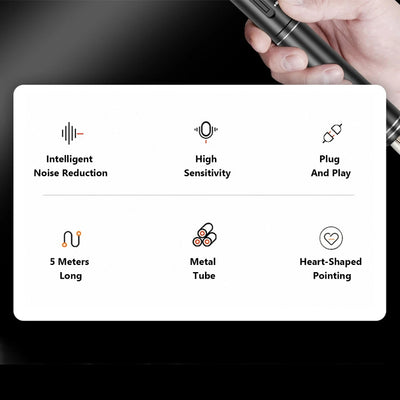 Hridz HZ-320 Shotgun Microphone Professional Recording Studio Condenser Mic for Audio Recording