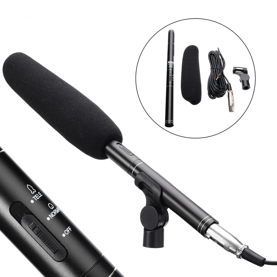 Hridz HZ-320 Shotgun Microphone Professional Recording Studio Condenser Mic for Audio Recording
