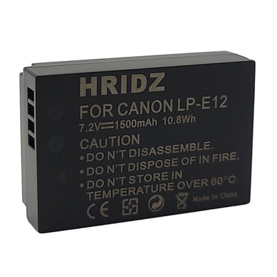 Hridz LP-E12 Replacement Battery for Canon EOS M/M2/M10/M50/M100/M200 & PowerShot SX70 HS