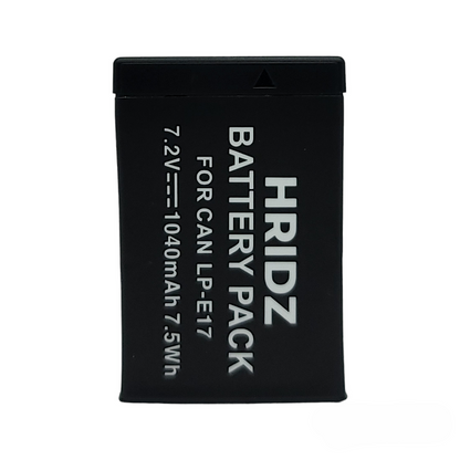 Hridz LP-E17 Batteries & Dual Charger For Canon EOS M6 200D 200D 77D 750D 760D 8000D