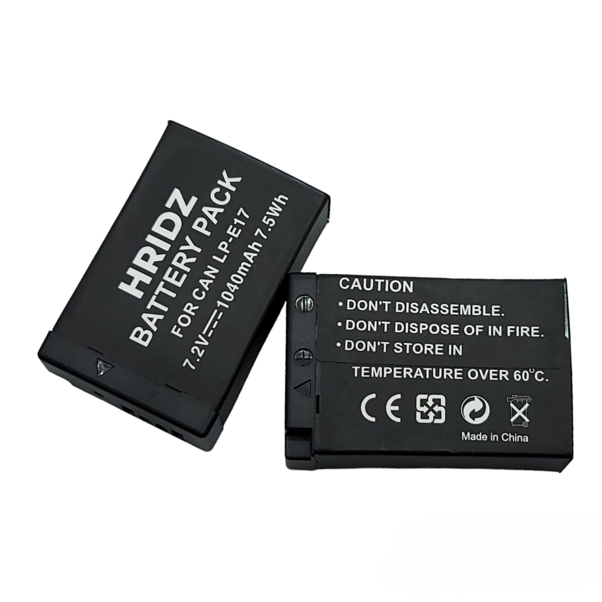 Hridz LP-E17 Replacement Battery for Canon EOS R8/R50/M6/M5/M3/200D/800D & Rebel Series