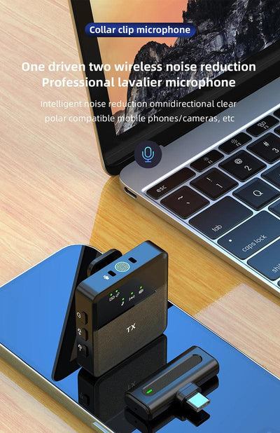 Hridz Lavalier Lapel Wireless Microphone For DSLR Camera Phone Computer Filmmaking Vlogging