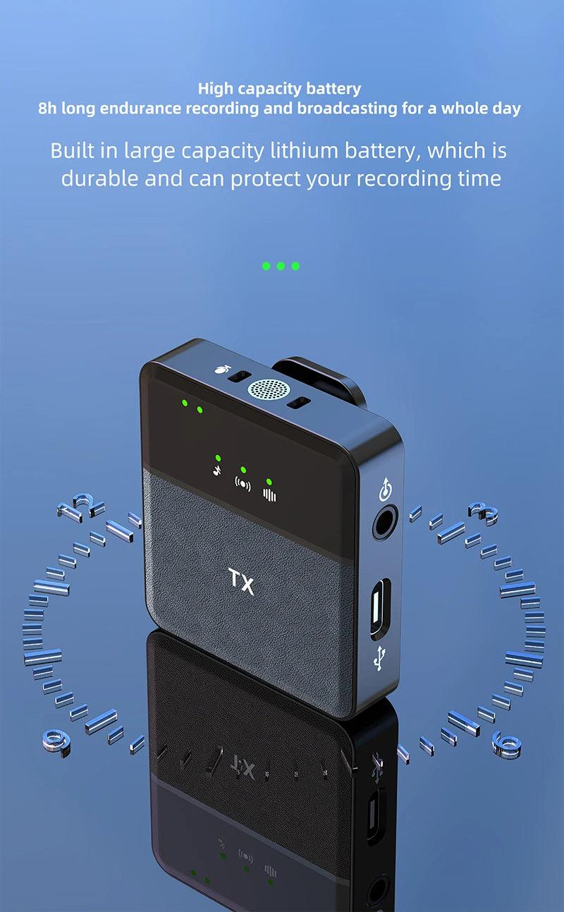 Hridz Lavalier Lapel Wireless Microphone For DSLR Camera Phone Computer Filmmaking Vlogging