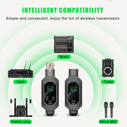 Hridz N2 UHF Wireless Microphone Converter XLR Transmitter and Receiver