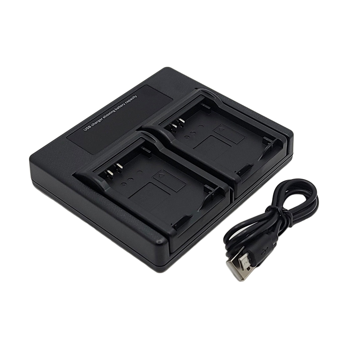 Hridz NP-FH50 Dual Battery Charger for Sony Cyber-shot HX100V, HX200V & Alpha A230–A390