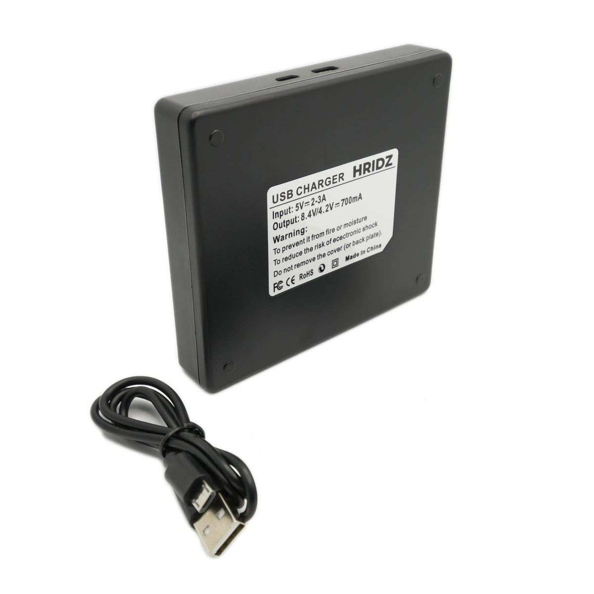 Hridz NP-FH50 Dual Battery Charger for Sony Cyber-shot HX100V, HX200V & Alpha A230–A390