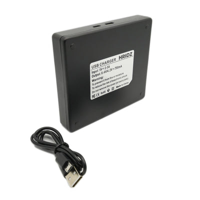 Hridz NP-FH50 Dual Battery Charger for Sony Cyber-shot HX100V, HX200V & Alpha A230–A390