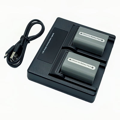 Hridz NP-FP50 2 Batteries & Dual Charger Set for Sony DCR-HC/DVD/SR Series Camcorders