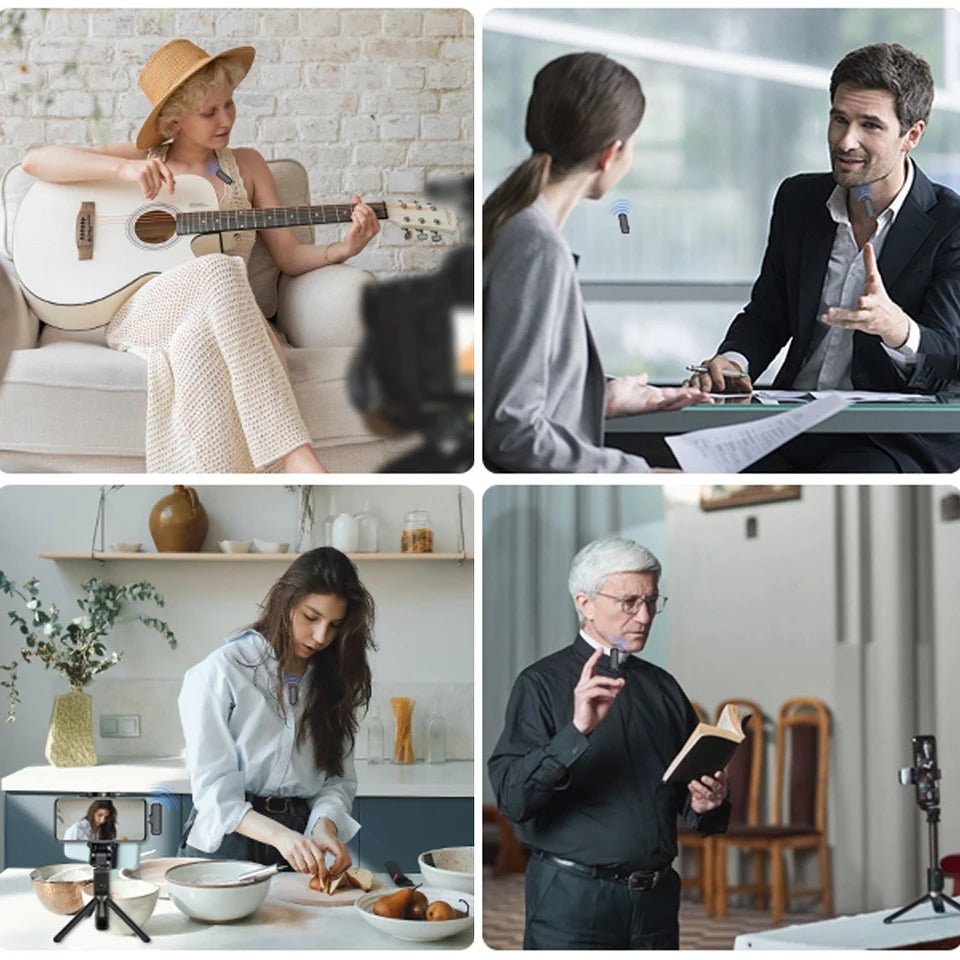 Hridz Professional Audio Wireless Lavalier Microphone Set with In-built noise reduction