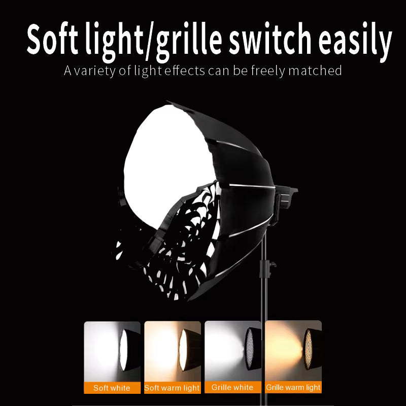 Hridz Quick-Setup Octagon Softbox with Bowens Mount for Studio Flash & LED Video Light – 65cm / 90cm with Grid & Diffuser Cloth