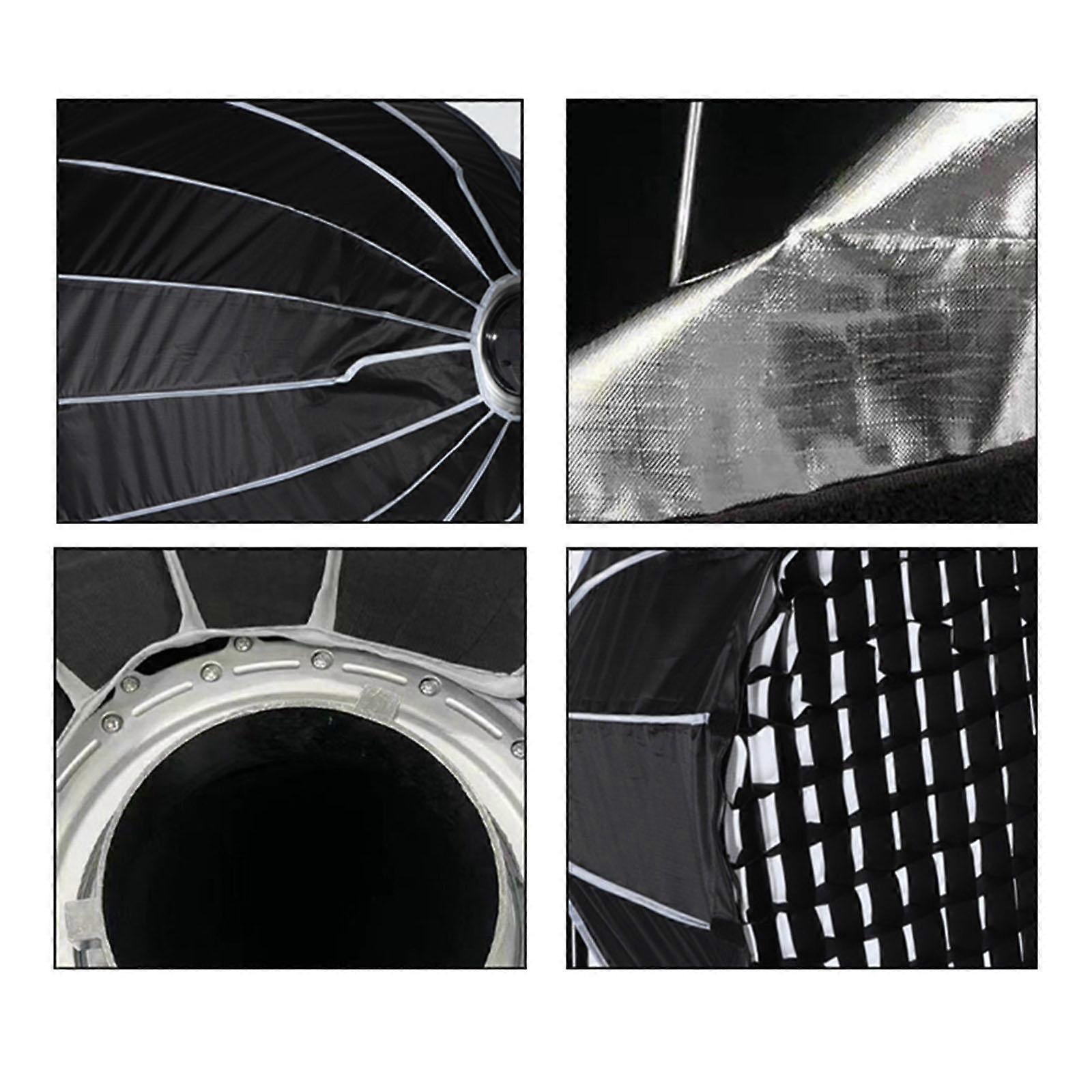 Hridz Quick-Setup Octagon Softbox with Bowens Mount for Studio Flash & LED Video Light – 65cm / 90cm with Grid & Diffuser Cloth