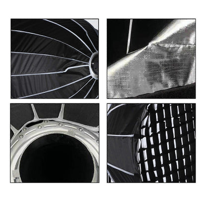 Hridz Quick-Setup Octagon Softbox with Bowens Mount for Studio Flash & LED Video Light – 65cm / 90cm with Grid & Diffuser Cloth