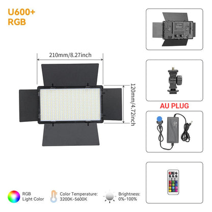Hridz RGB LED Video Light – Dimmable Bi-Color, Adjustable RGB, Remote-Controlled Studio Lights for Photography