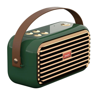 Hridz Retro Portable Bluetooth 5.0 Speaker – Stereo HiFi Sound, 1200mAh Battery, AUX & USB