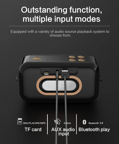 Hridz Retro Smart Wireless Speaker Portable for Gift Showcase Desktop PC Quality Stereo Hifi Sound