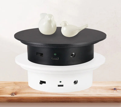 Hridz Turntable Electric Mirror Display Stand 360 Rotate Speed 15Kgs Capacity Exhibition Motorized Base