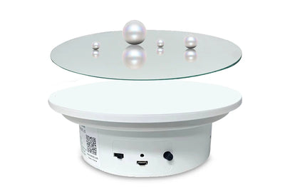 Hridz Turntable Electric Mirror Display Stand 360 Rotate Speed 15Kgs Capacity Exhibition Motorized Base