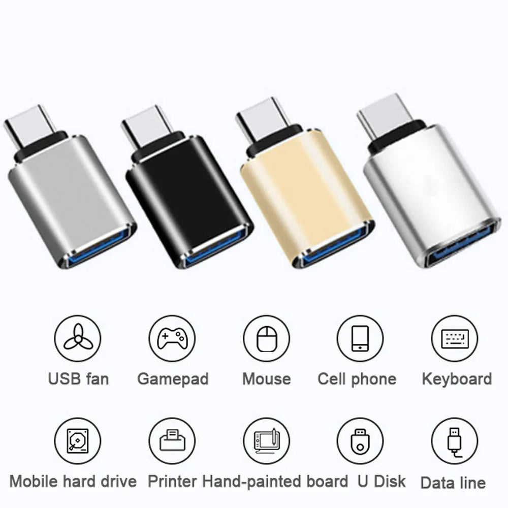 Hridz USB-C to USB 3.0 OTG Adapter — High-Speed Metal Converter for MacBook, iPad Pro & Android