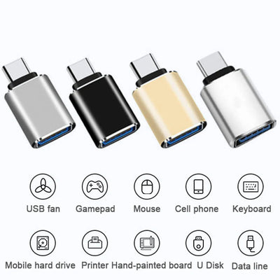 Hridz USB-C to USB 3.0 OTG Adapter — High-Speed Metal Converter for MacBook, iPad Pro & Android