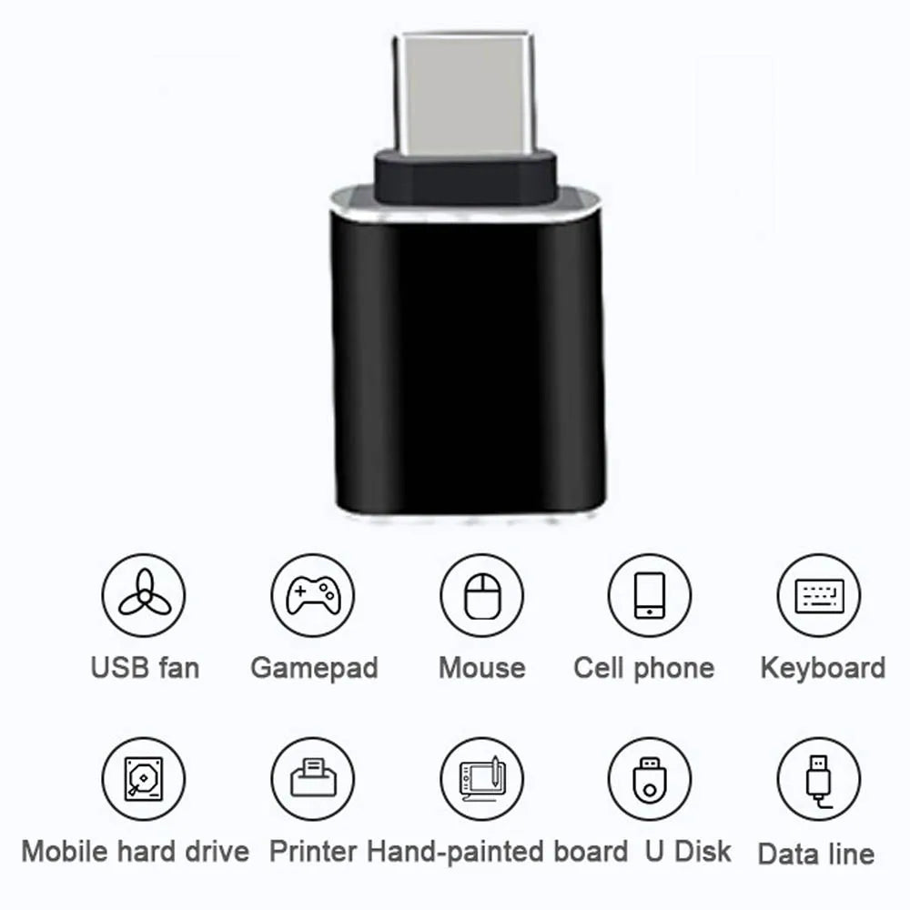 Hridz USB-C to USB 3.0 OTG Adapter — High-Speed Metal Converter for MacBook, iPad Pro & Android