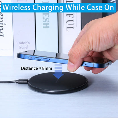 Hridz Ultra Fast Wireless Charger Slim Pad For Samsung Xiaomi Huawei iPhone