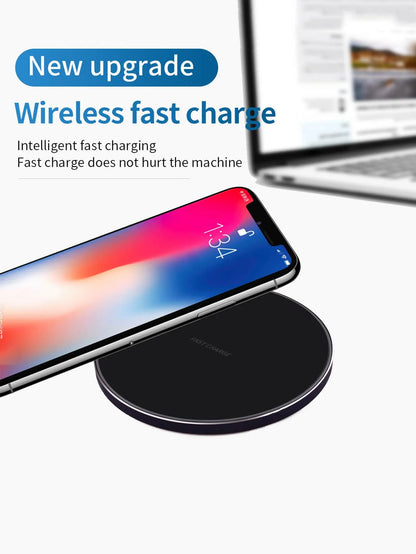 Hridz Ultra Fast Wireless Charger Slim Pad For Samsung Xiaomi Huawei iPhone
