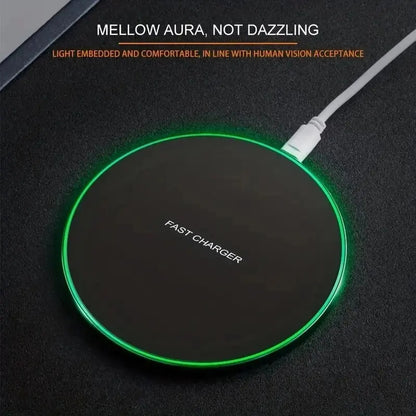 Hridz Ultra Fast Wireless Charger Slim Pad For Samsung Xiaomi Huawei iPhone