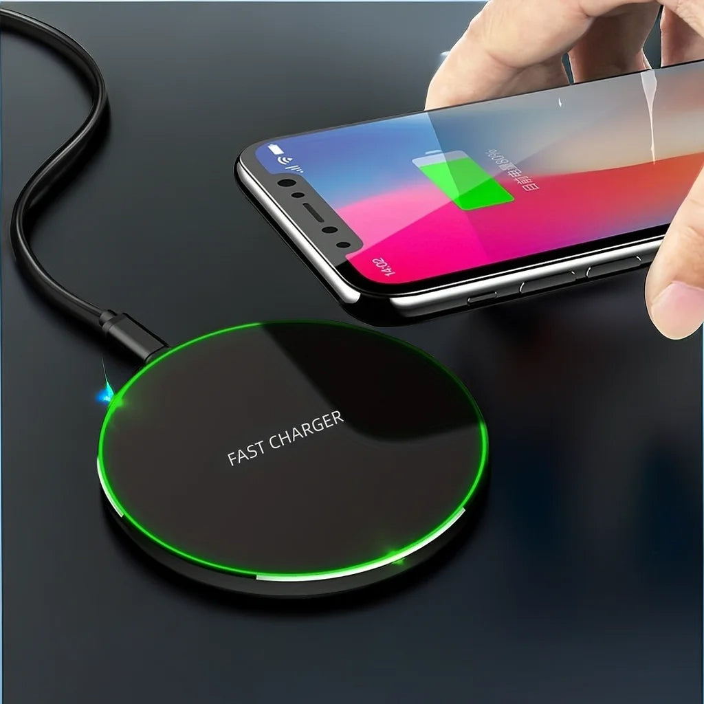 Hridz Ultra Fast Wireless Charger Slim Pad For Samsung Xiaomi Huawei iPhone