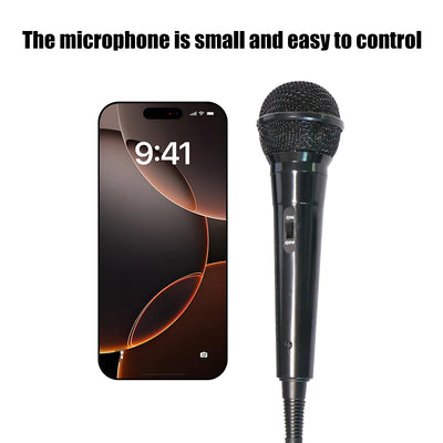 Hridz Wired Dynamic Microphone - Handheld Karaoke & Vocal Mic with 1.9M Cable & On/Off Switch