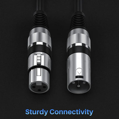 Hridz XLR Cable Male to Female – Balanced Microphone Lead for Mics, Mixers & Speakers