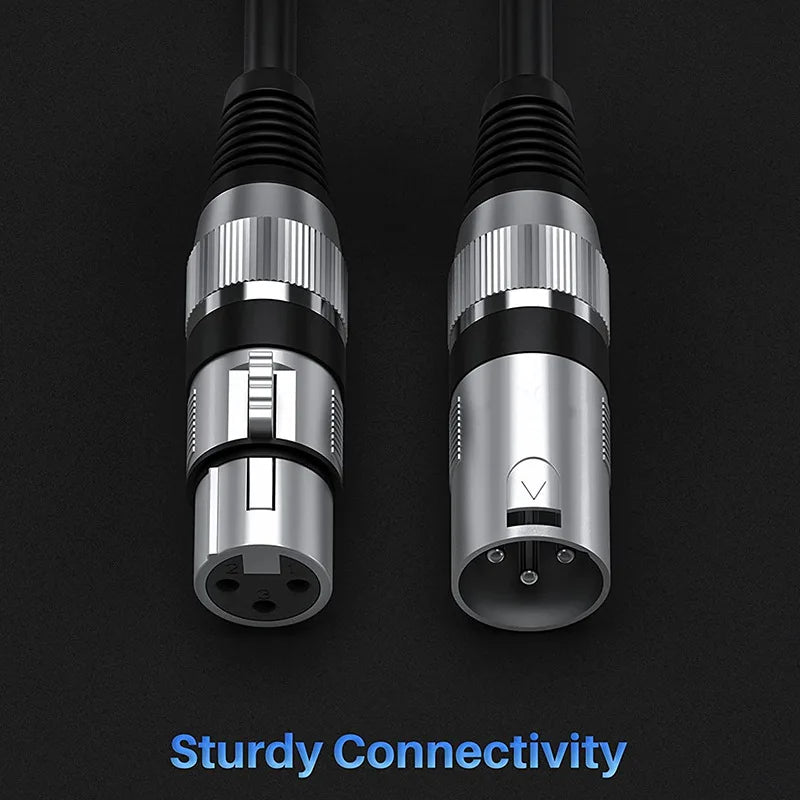 Hridz XLR Cable Male to Female – Balanced Microphone Lead for Mics, Mixers & Speakers
