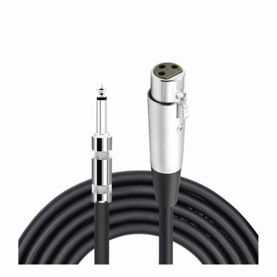 Hridz XLR Female to 6.35mm TRS Audio Cable – Professional Microphone & Speaker Cable for Mixers Guitars