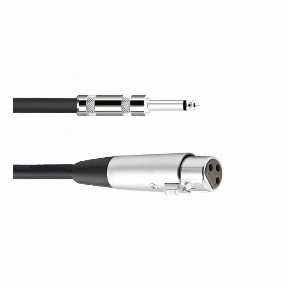 Hridz XLR Female to 6.35mm TRS Audio Cable – Professional Microphone & Speaker Cable for Mixers Guitars