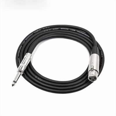 Hridz XLR Female to 6.35mm TRS Audio Cable – Professional Microphone & Speaker Cable for Mixers Guitars
