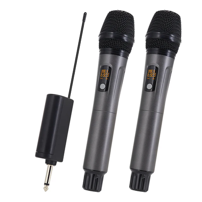 Hridz rechargeable UHF Microphones dual channel wireless mics system for performances Karaoke DJ