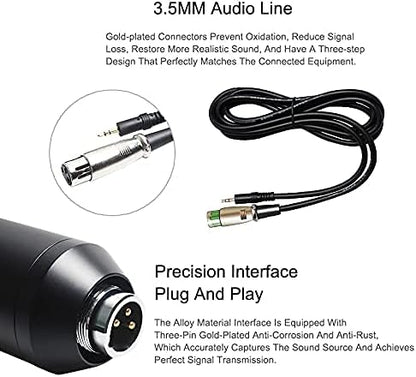 Hridz HM-800 Professional Studio Condenser Microphone with Sound card – Black Edition