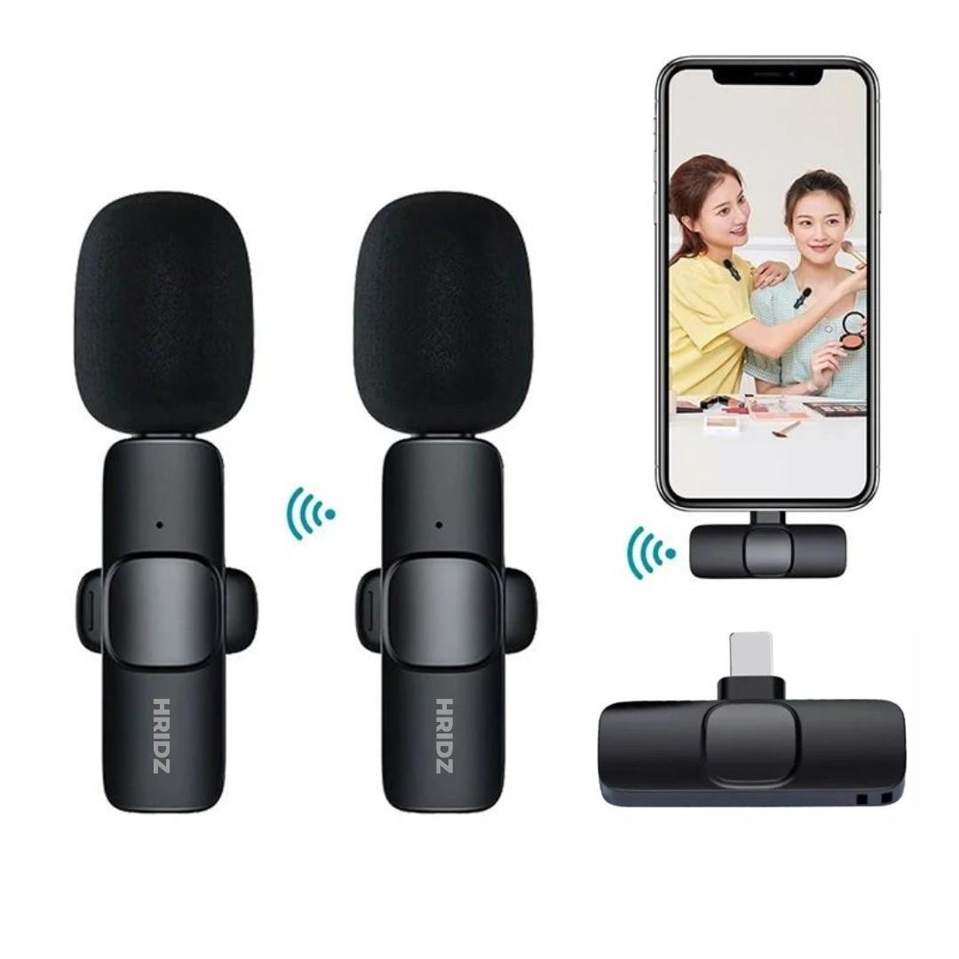 Hridz K9 Wireless Rechargeable Microphone For Lightning Port Devices Recording Interview