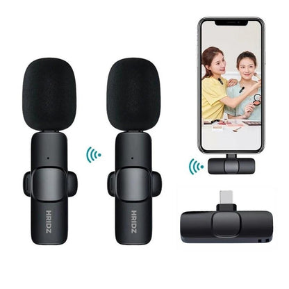 Hridz K9 Wireless Rechargeable Microphone For Lightning Port Devices Recording Interview