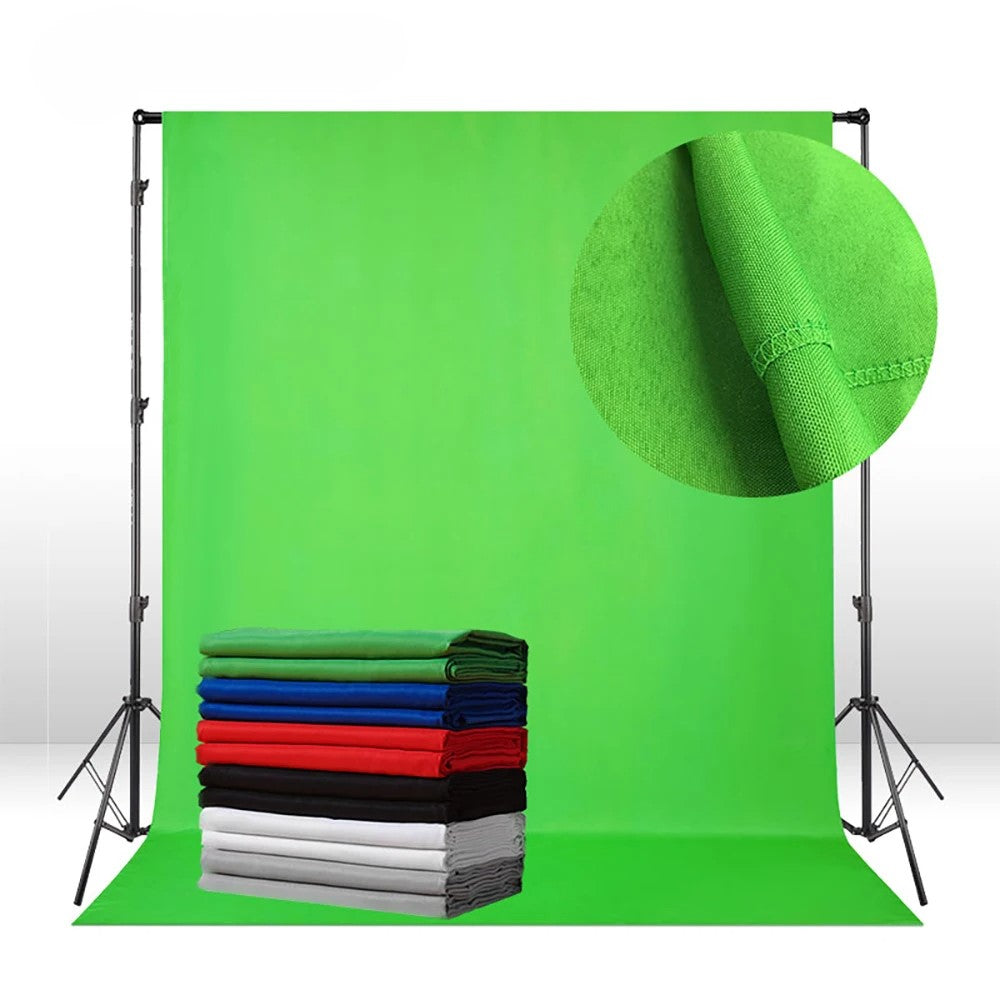 Hridz Photography Backdrop Kit – Muslin Green Screen, White, Black, Grey Backdrops + 2.6x3M Heavy Duty Support Stand