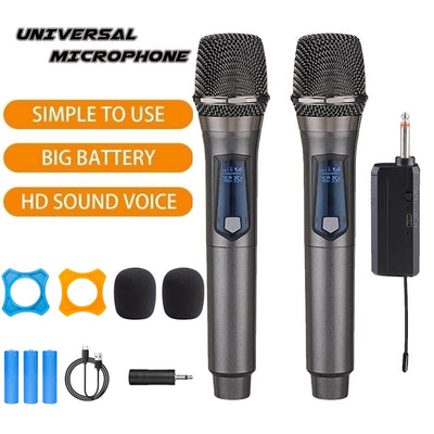 Hridz UHF Wireless Microphone System – Rechargeable, 50m Range