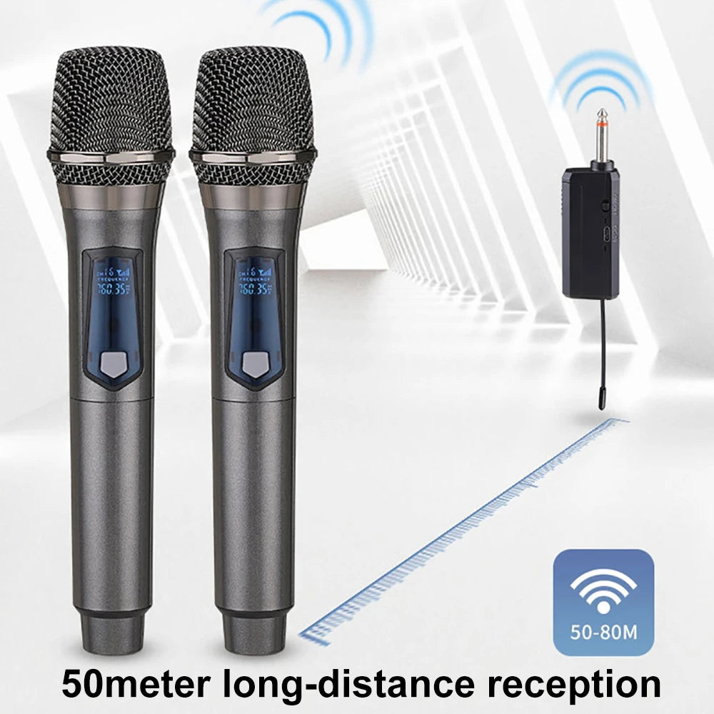 Hridz UHF Wireless Microphone System – Rechargeable, 50m Range