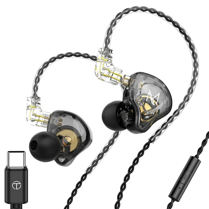 MT1 HIFI In-Ear Earphone Type-C With Mic DJ Monitor Earphones Dynamic Noise Cancelling